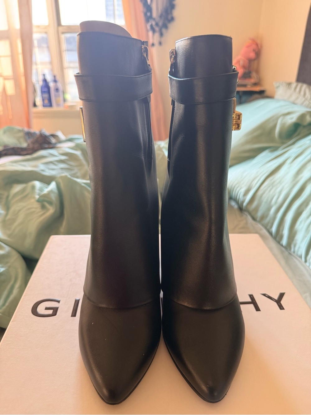 Givenchy Black Leather Shark Boots